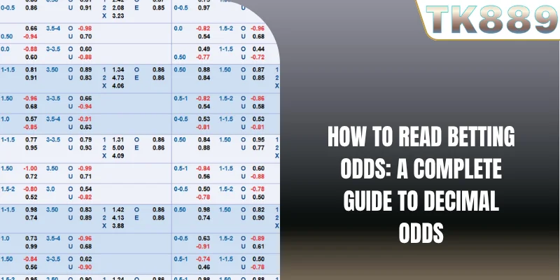 How To Read Betting Odds: A Complete Guide To Decimal Odds How To Read Betting Odds: A Complete Guide To Decimal Odds
