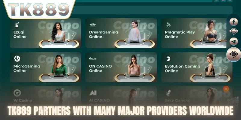 TK889 partners with many major providers worldwide