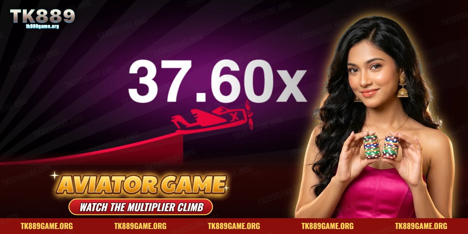 Aviator game screen with a red plane above a rising multiplier curve
