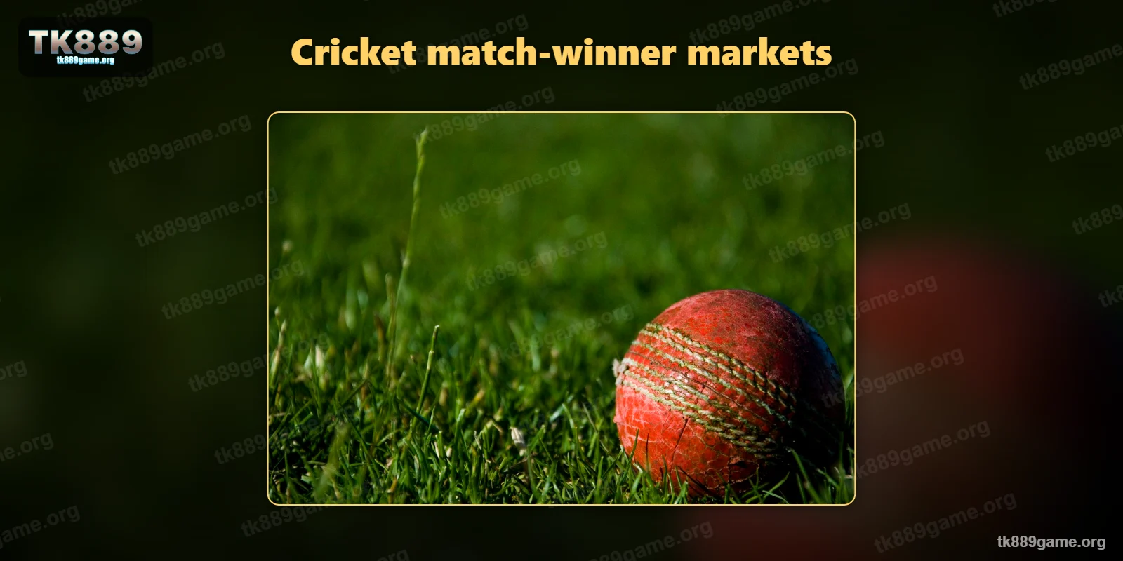 Red cricket ball – match-winner and runs markets at TK889