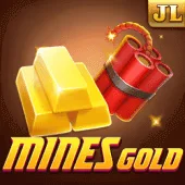 Gold bars and red dynamite on the Mines Gold icon by JILI