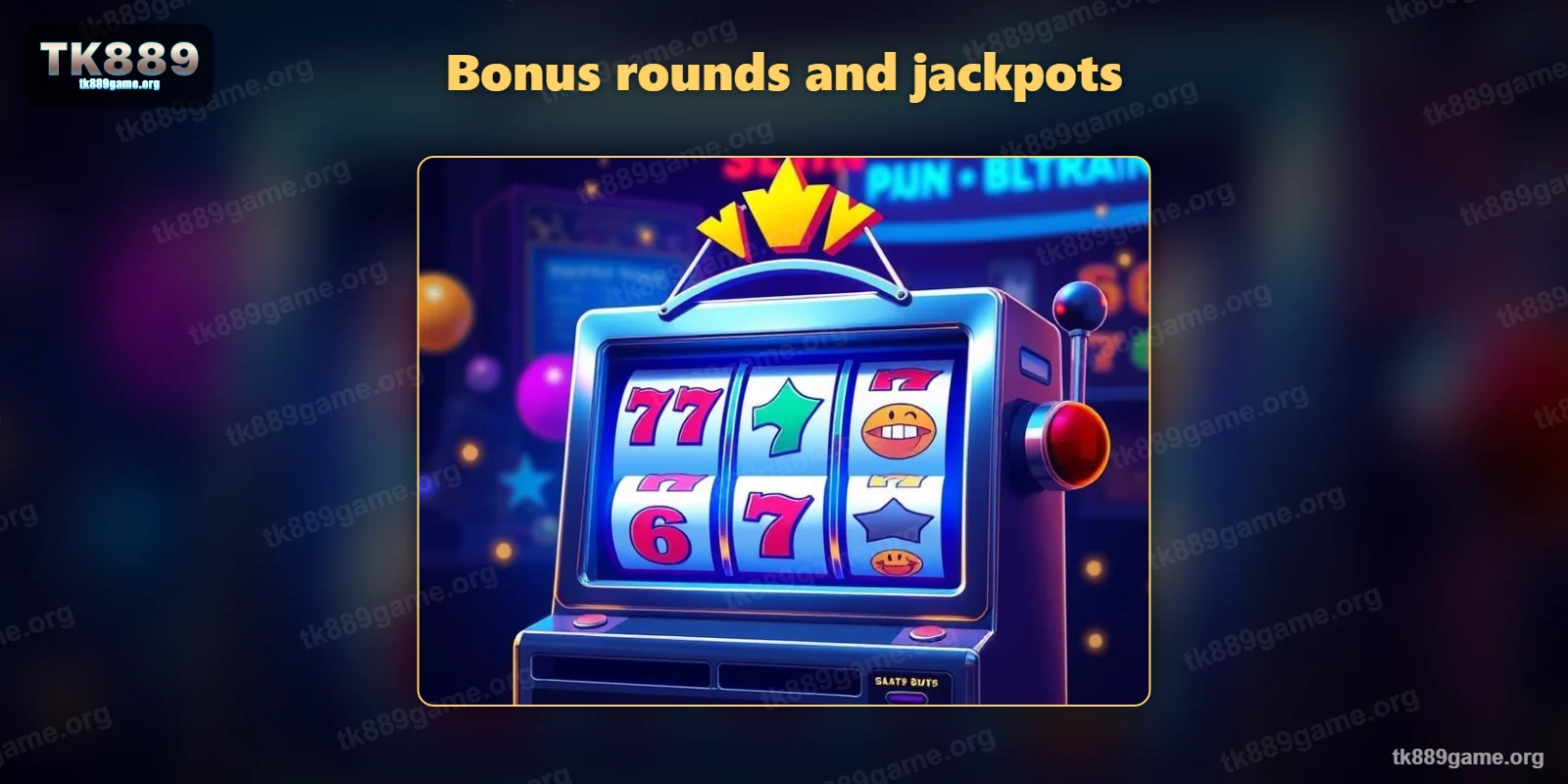 A TK889 slot machine during a bonus round