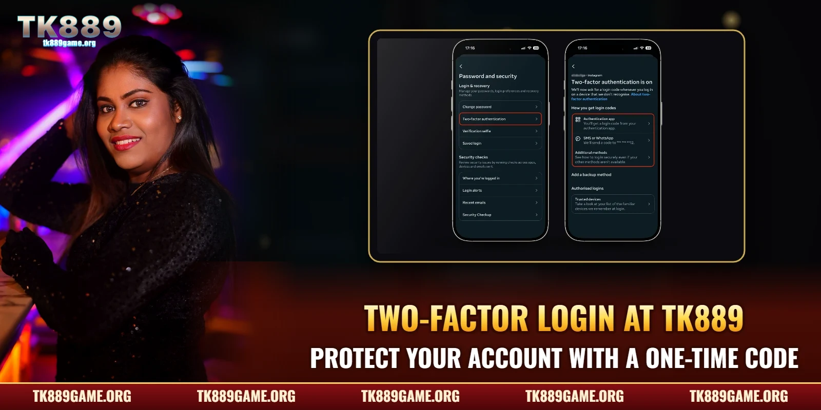 Two-factor login at TK889 – protect your account with a one-time code